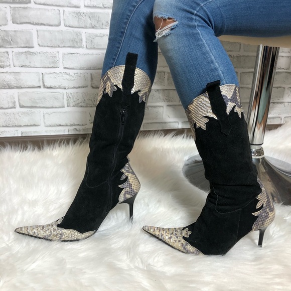 Lavorazione Artigiana Shoes - Lavorazione Artigiana silver snake-embossed Boot